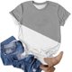 thumbnail image 4 of ICHUANYI Clearance Women's Fashion Comfortable Casual Round Neck Short Sleeve Print Top Blouse(Gray, XL) ICHUANYI WER2023081014306, 4 of 5