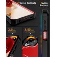 thumbnail image 3 of CaseBorne ArmadilloTek V Case for Samsugn Galaxy A12 with Built-in Screen Protector & Kickstand Full-Body Multi-Layer Rugged - Red, 3 of 6