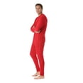 thumbnail image 2 of #followme Men's Solid Thermal Henley Adult Onesie (Red, Small), 2 of 3