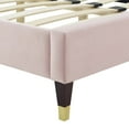 thumbnail image 3 of Modway Lindsey Performance Velvet Full Platform Bed in Pink, 3 of 9