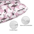 thumbnail image 3 of Pofeuu Pineapple Flamingo Print Polyester Microfiber Plush Pillowcases, Super Soft and Cozy Pillow Case Covers with Envelop Closure（Pillow core not included）-20"x30", 3 of 6