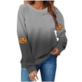 thumbnail image 2 of Heisall Womens Sweatshirts Halloween Print Round Neck Long Sleeve Drop Shoulder Fall Winter 2025 Fashion Loose Casual Sweatshirts, 2 of 4