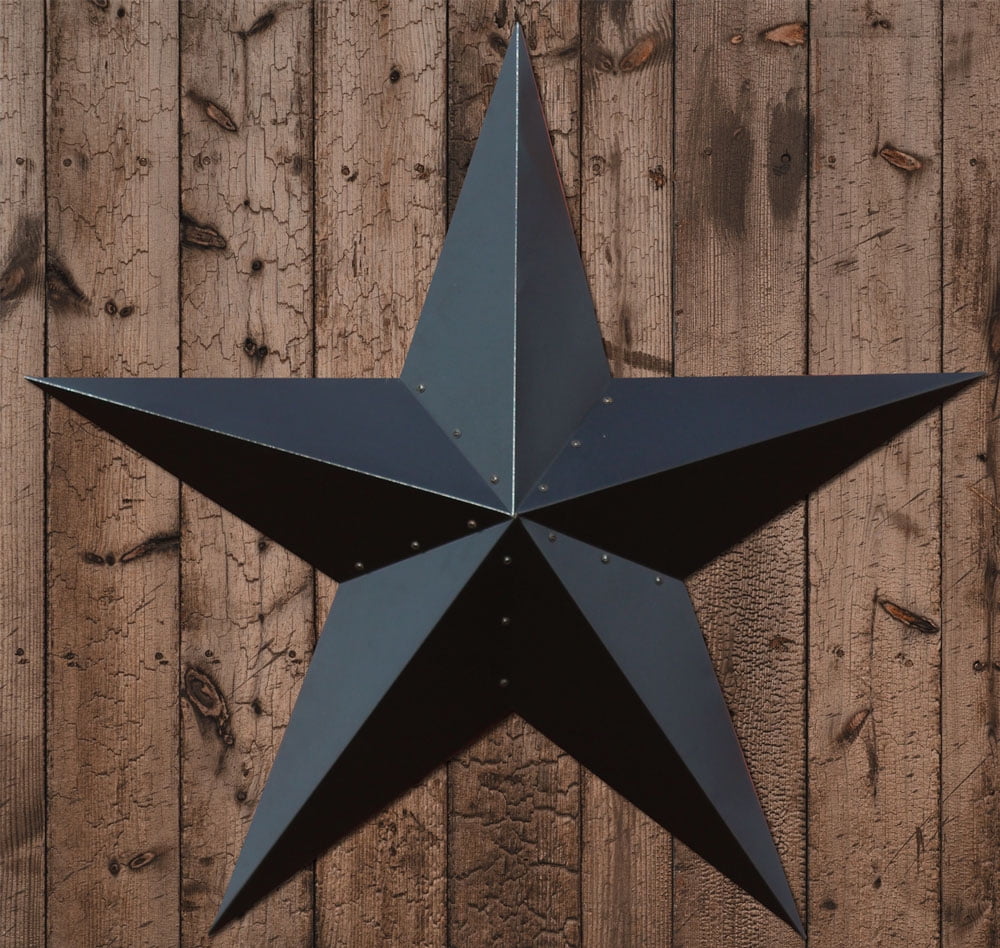 BLACK BARN STAR 12" FARMHOUSE NEW WALL PRIMITIVE COUNTRY 5 Point METAL RUSTIC 