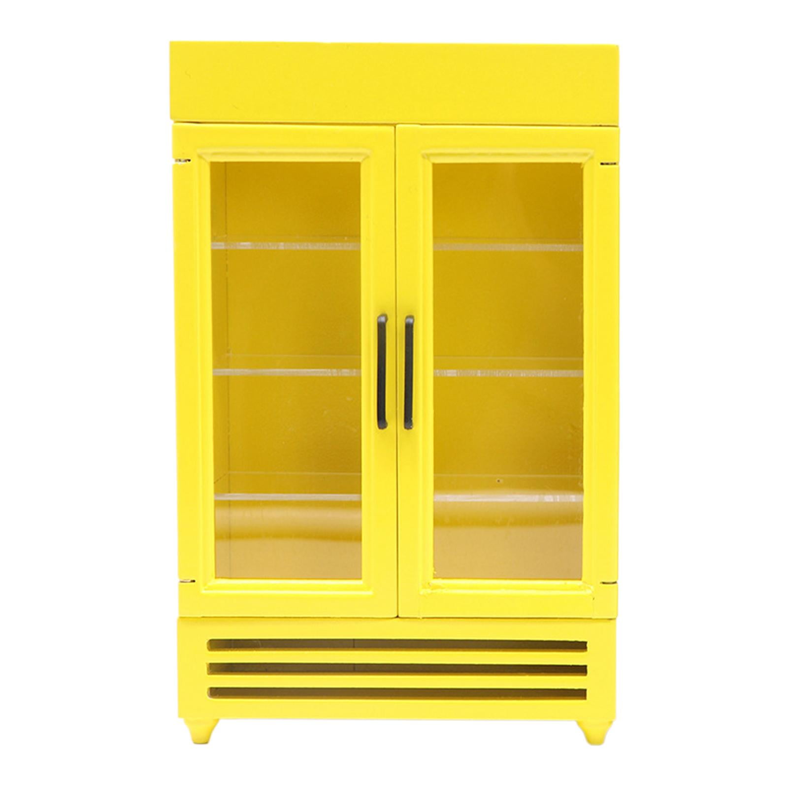 yuksok Mini Réfrigérateur de Maison de Poupée 1/12 Meubles de Simulation Congélateur en Bois pour Salon Scène d'Enfants Cuisine Jeu Tout-Petits Enfants Jaune yuksok Mini Réfrigérateur de Maison de Poupée 1/12 Meubles de Simulation Congélateur en Bois pour Salon Scène d'Enfants Cuisine Jeu Tout-Petits Enfants Jaune