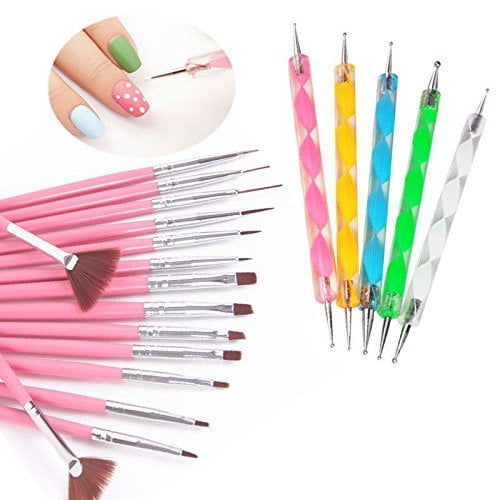 Details about   USA 20pcs Nail Art Design Set Dotting Painting Drawing Polish Brush Pen Tools