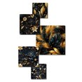 thumbnail image 3 of Designart "Midnight Mystique In Gold And Black I" Damask Wall Art Set Of 5 - Black Bohemian For Bedroom Wall Art Set, 3 of 6