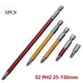 thumbnail image 1 of Hex Shank Magnetic Anti Slip Long Reach Electric Screwdriver 25-150Mm Bits Ph2, 1 of 6