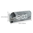 JMXIANG 1 Set Mirror Surface Digital Alarm Clock Electric LED Large