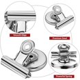 thumbnail image 2 of 8 Pack Fridge Magnets Refrigerator Magnets Magnetic Clips Perfect for Refrigerator Whiteboard Magnets Photo Displays Home School Use Heavy Duty Magnetic Clips (Silver), 2 of 4