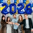 thumbnail image 2 of 2026 Balloons 40 inch Blue Foil Number Balloons for New Year Eve Festival Party Supplies Graduation Decorations Class of 2026 Party, 2 of 5