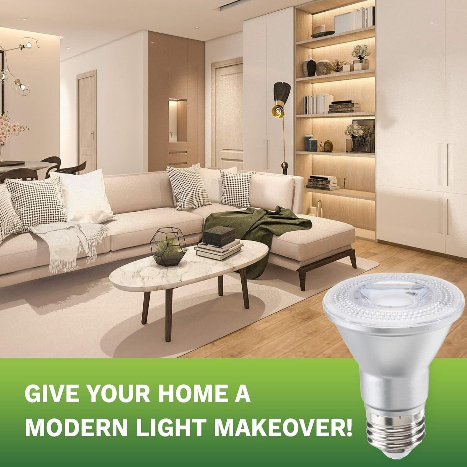 Diodesy- Pack of 4 LED6PAR20/NFL25/930/WD/2 PAR20 LED Flood Wet Light Bulb, 6.5W (50W Incandescent Equiv.), 3000K Soft White, Dimmable, Long Lasting, E26 Security Light for Accent/Tracking, UL Listed