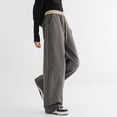 thumbnail image 5 of UACY Girls Sweatpants Bowknot Straight Leg Drawstring Baggy Jogger Pants Y2k Casual Open Bottom Athletic Trousers W/Pocket (Grey, 15-16 Years), 5 of 7