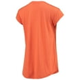 thumbnail image 3 of Women's Russell Athletic Heathered Orange Clemson Tigers Capped V-Neck T-Shirt, 3 of 3