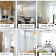 thumbnail image 6 of JCDY 4 Panels White Sheer Curtains 63-108 inches Length for Bedroom Study Room Kitchen Living Room Rod Pocket Top Window Drapes,Transparent Light Weight Soft Window Treatment Curtains, 6 of 13