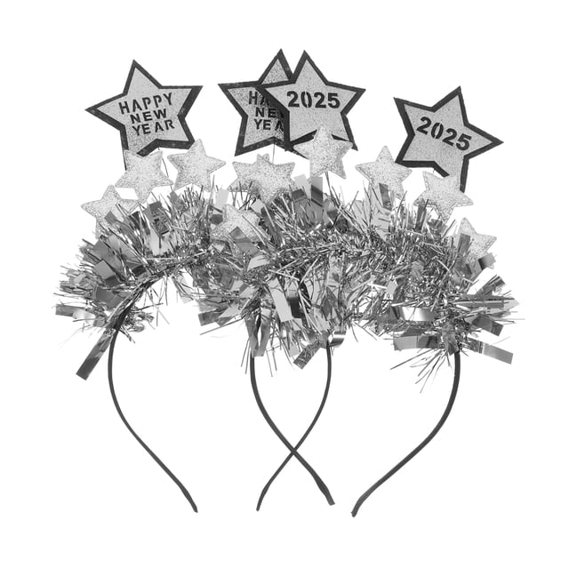 2 Pcs Bonne Année Serre-Tête Fête du Réveillon Cerceau à Thème du Nouvel An