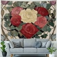 thumbnail image 4 of Autua Heart Roses Art Nouveau Tapestry Wall Hanging Home Decor 50x40inch, 4 of 6