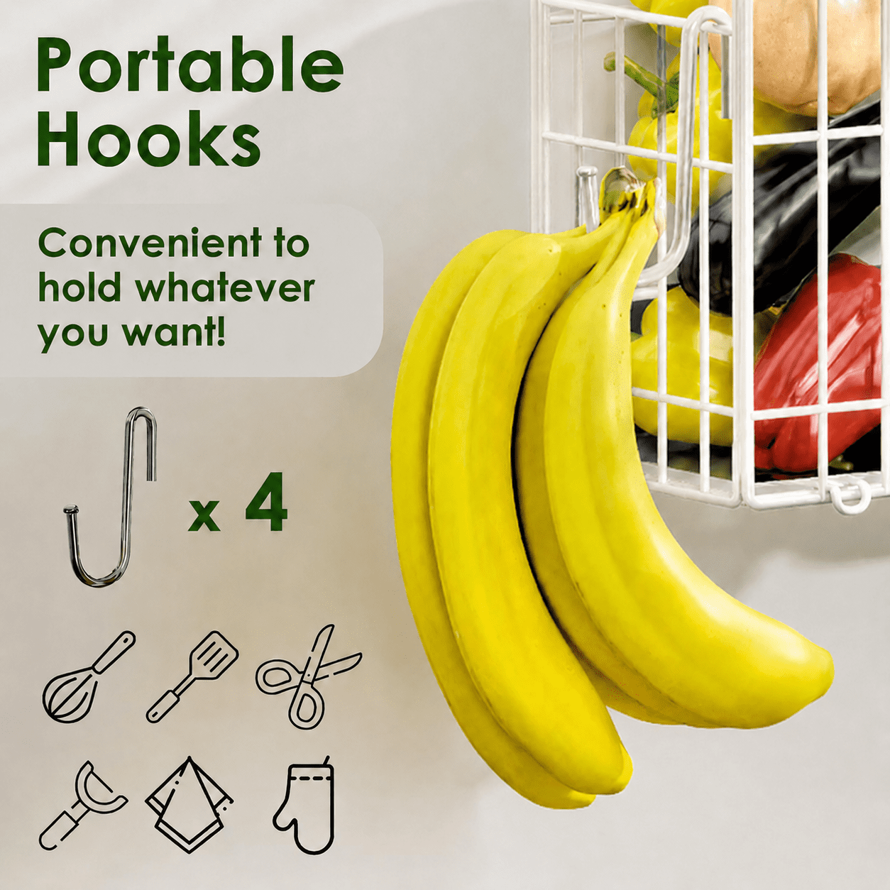 2 Set Magnetic Shelf for Fridge, Potato & Onion Storage Bins, Magnetic Fruit Basket for Refrigerator Pantry Kitchen Counter Laundry, Magnetic Fridge Organizer Spice Snacks Magnet Fridge Shelf White