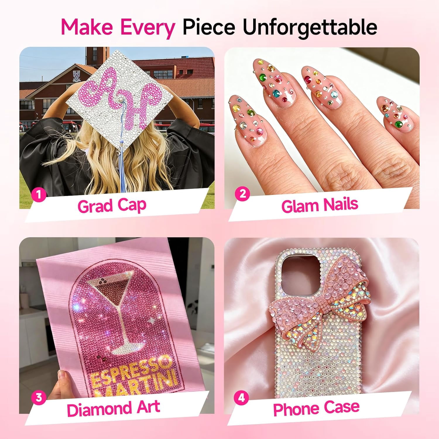 40000Pcs Bedazzler Kit with Rhinestones,40 Vibrant Colors Resin Jelly Rhinestones Gems Set with Glue,Tweezers & Pickup Pen,for Nail Art,DIY Crafts