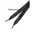 thumbnail image 2 of INSPIRE CHIC 1 Pair Colorful Ribbon Satin Silky Flat Wide Shoelaces Shoestrings for Sneakers Black 100cm/39.37", 2 of 4