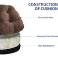 thumbnail image 3 of Chair Cushions for Dining Chairs Set of 4, Kitchen Chair Cushions, Chair Pads with Ties and Non Slip Backing, Tufted Memory Foam Seat Cushion 4 Pack, 15.5" x 15.5" x 4", Brown, 3 of 14