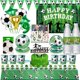 thumbnail image 2 of Decoraciones de fiesta de cumpleaños de fútbol, vajilla desechable, taza, plato, mantel, globo de fútbol, suministros de fiesta deportivos para niños, 2 of 5