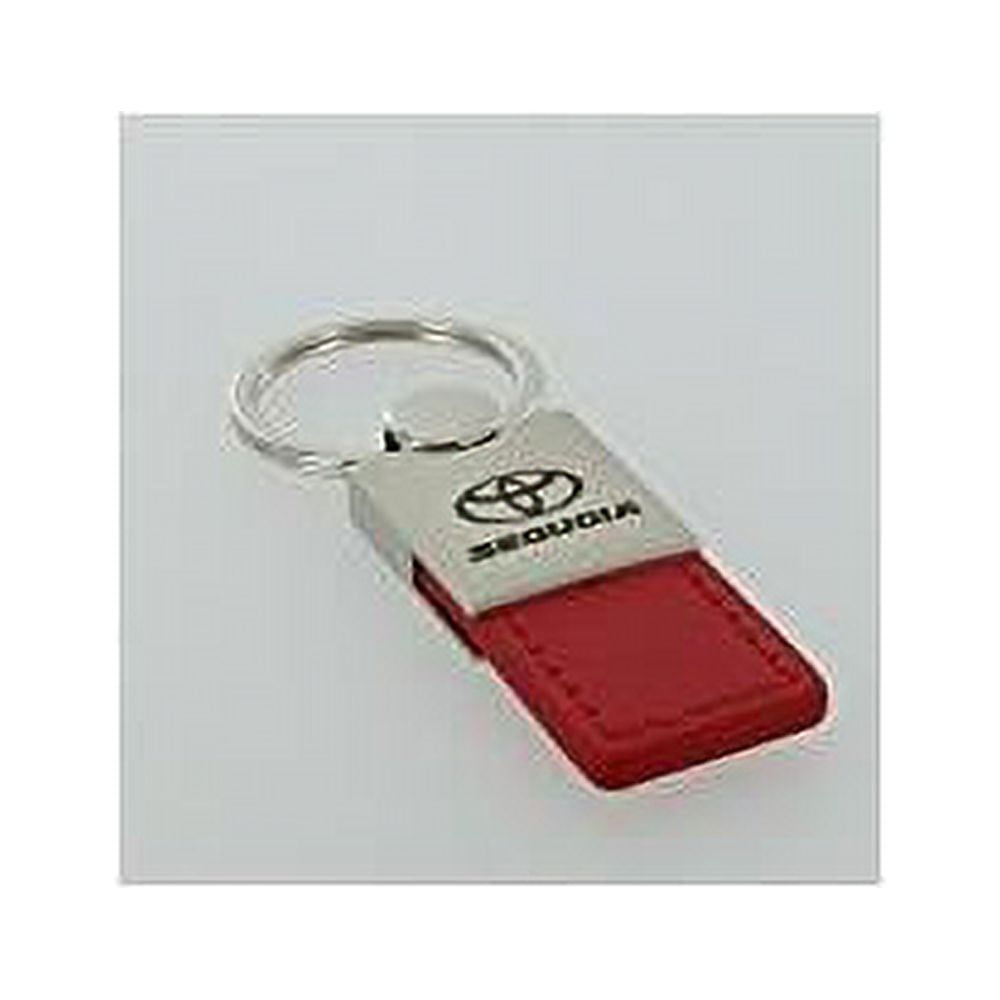 Toyota Sequoia Keychain & Keyring - Duo Premium Red Leather