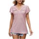 thumbnail image 5 of Fiudx Ofertas Flash Del Día Solo En Línea Blusa de Manga Corta con Estampado de Moda para Mujer, Camiseta Divertida con Cuello Redondo, Camiseta Sin Mangas, 5 of 5