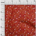 thumbnail image 2 of oneOone Velvet Red Fabric Asian Paisley Floral Sewing Craft Projects Fabric Prints By Yard 58 Inch Wide, 2 of 4