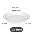 thumbnail image 5 of Plant Saucer Pot Tray 4 6 8 10 12 Inch, 6 Packs Plastic Flower Planter Saucers for Indoors Outdoors, Thick Heavy Sturdy Durable Plant Plate Water Catcher with Matte Non-Slip (12 Inch White), 5 of 7