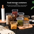 thumbnail image 2 of Food Storage Container with Airtight Lids Kitchen Rice Stackable Food Storage Dispenser Spices Baking Flour Organizer Case Indoor Houseware Kitchen 700ML, 2 of 9