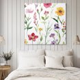 thumbnail image 4 of Spring Flowers Wall Art Painting on Canvas, Pastoral Botanical Blossom Floral Canvas Art Home Prints Wall Art Framed Modern Artwork for Living Room Bedroom Wall Decor 16x16in, 4 of 9