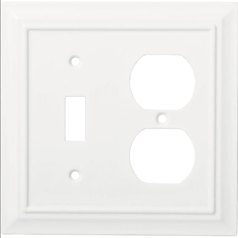 Flat Black Brainerd 64218 Architectural Single Duplex Outlet Wall Plate/Switch Plate/Cover 