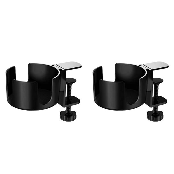 2X Portavasos de Mesa, Fuerte, Desmontable, con Clip, Soporte para Bebidas, Organizador de Escritorio, Soporte para de Escritorio para Comedor