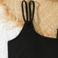 thumbnail image 4 of LRen Toddler Girl Swim 3pcs Ruffles Beachwear for Kids Funny Summer Rash Guard Tankini Swimsuits Girls Beach Swimwear Swimming Bikini Set, 4 of 8