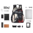 thumbnail image 4 of Disketp Red Black Ink Style Bald Eagle Mochila Ligera e Impermeable, Mochila de Día Resistente para Viajes, Senderismo y Uso Diario para Hombre y Mujer, 4 of 7