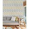 thumbnail image 5 of NextWall Two Toned Palm Peel and Stick Wallpaper (Wheat & Daydream Grey), 5 of 16