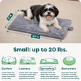 thumbnail image 3 of FurHaven ThermaNAP Self Warming Cat Mat, Dog Bed for Crates with Self-Warming Technology for Cozy Rest, Fully Machine Washable, Small, Plush Faux Fur, Gray, 3 of 9