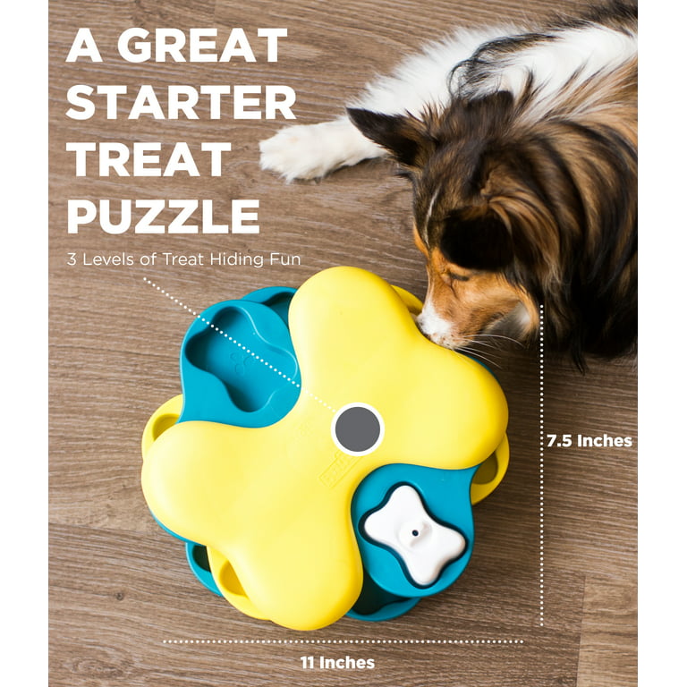 Starmark Bob-A-Lot Interactive Pet Toy, Large, Yellow/Green/Purple & Nina  Ottosson by Outward Hound Dog Brick Interactive Treat Puzzle Dog Toy
