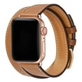 thumbnail image 4 of WFEAGL iWatch Band Leather Double Tour Replacement Band 38mm 40mm Brown/Rose Gold, 4 of 8