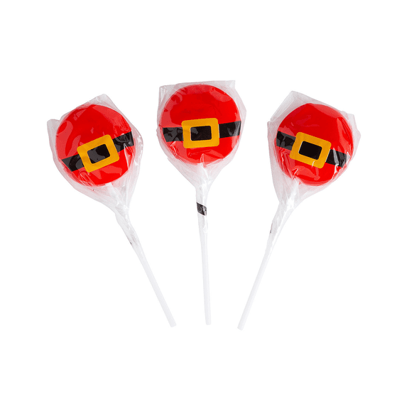 Santa’s Belt Lollipops, 12 Pieces, Christmas, Candy, Stocking Stuffers