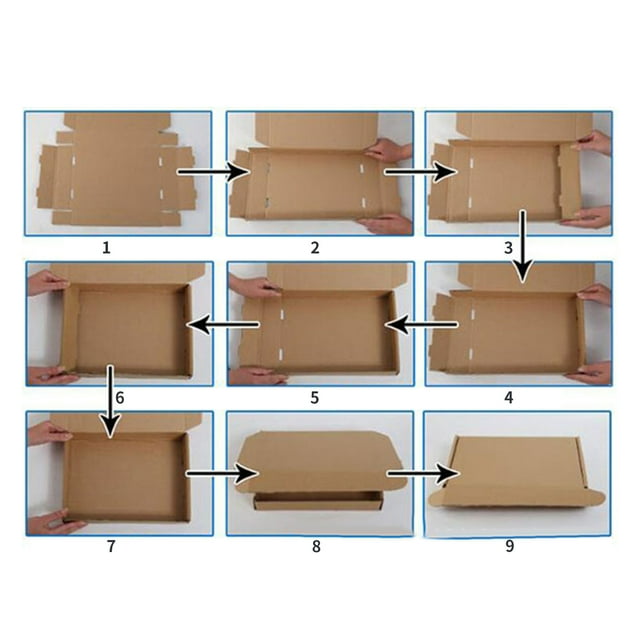 Ultrahard Paper Box 3 Layers Reusable Recyclable Packaging Packing Box Pizza Box for Gift Art Craft300x65x30 mm / 11.8x2.6x1.2 in