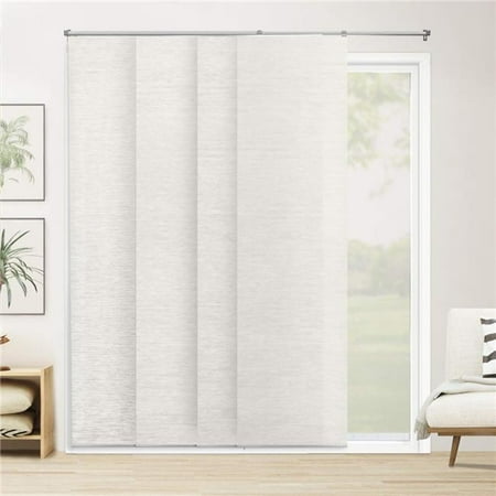 blinds vertical sliding carlisle chicology woven adjustable rice panels length cut natural