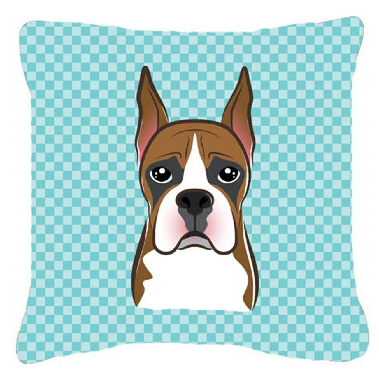 Cuscino Decorativo Caroline's Treasures Scacchiera Blu Boxer – 45,7 X 45,7 Cm – Per Interni/Esterni