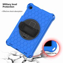 Samsung Galaxy Tab A 10.1 2019 SM-T510 & T515 Case, Dteck Hybrid Shockproof Rubber Kids Friendly Protection Hard 360 Rotatable Built-in Kickstand Cover, Blue Black