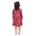 thumbnail image 6 of Wonder Nation Baby and Toddlers Girls’ Long Sleeve Holiday Dress with Diaper Cover, Sizes 0/3M-5T, 6 of 22