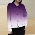 thumbnail image 1 of Mceream Women's Ribbed Knit Shacket Button Down Gradient Jackets Long Sleeve Sweater Shirts Fall Winter Trendy Cardigans Plus Size Winter Warm Outwear Chaqueta De Invierno Para Mujer Watermelon Red L, 1 of 5
