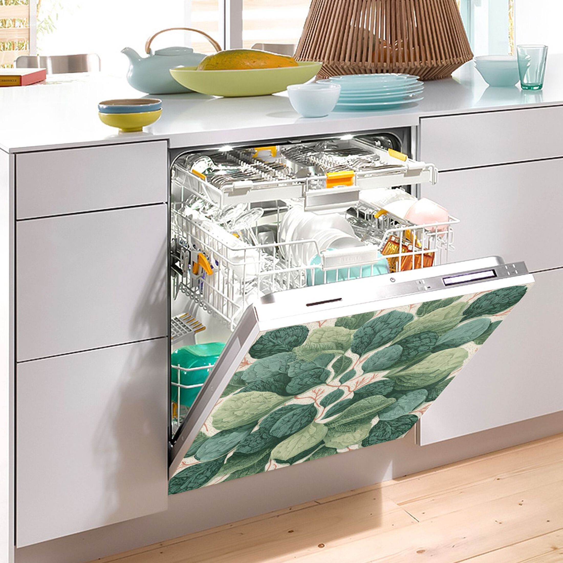 IAUYY Magnetic Decorative -23x26 Inch,Removable DIY Art for Dishwasher Refrigerator and Other Metal Surfaces,The Long Ginseng