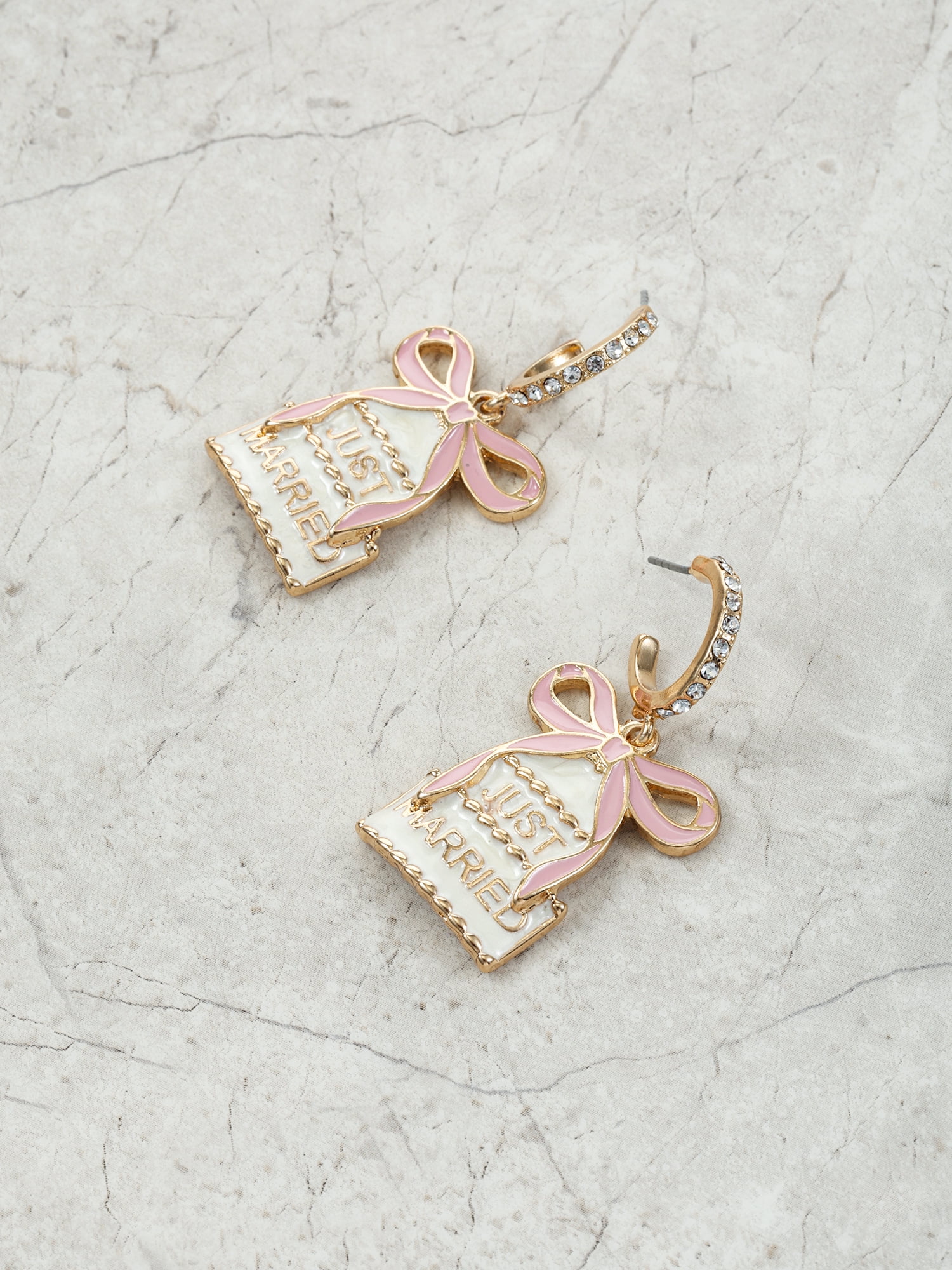 Packed Party Just Married Earrings, 1 Pair