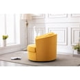 thumbnail image 3 of CAROCC Modern Akili Swivel Accent Chair Barrel Chair for Home Living Room Modern Leisure Chair Yellow, 3 of 6