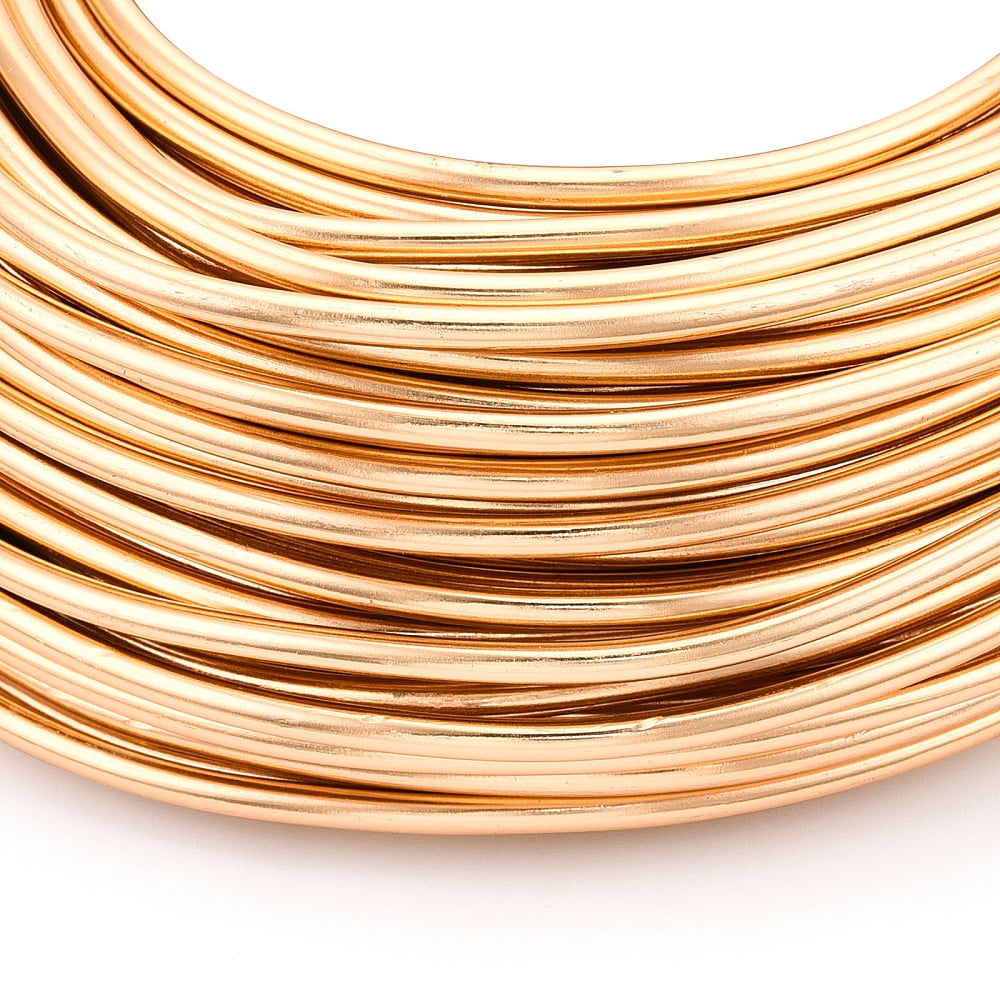 Anodized Aluminum Wire Bendable Metal Craft Wire Flexible Craft Wire for Beading Jewelry Craft Making Goldenrod 12 Gauge 2.0mm 55m/500g(180.4 Feet/500g) Aluminum